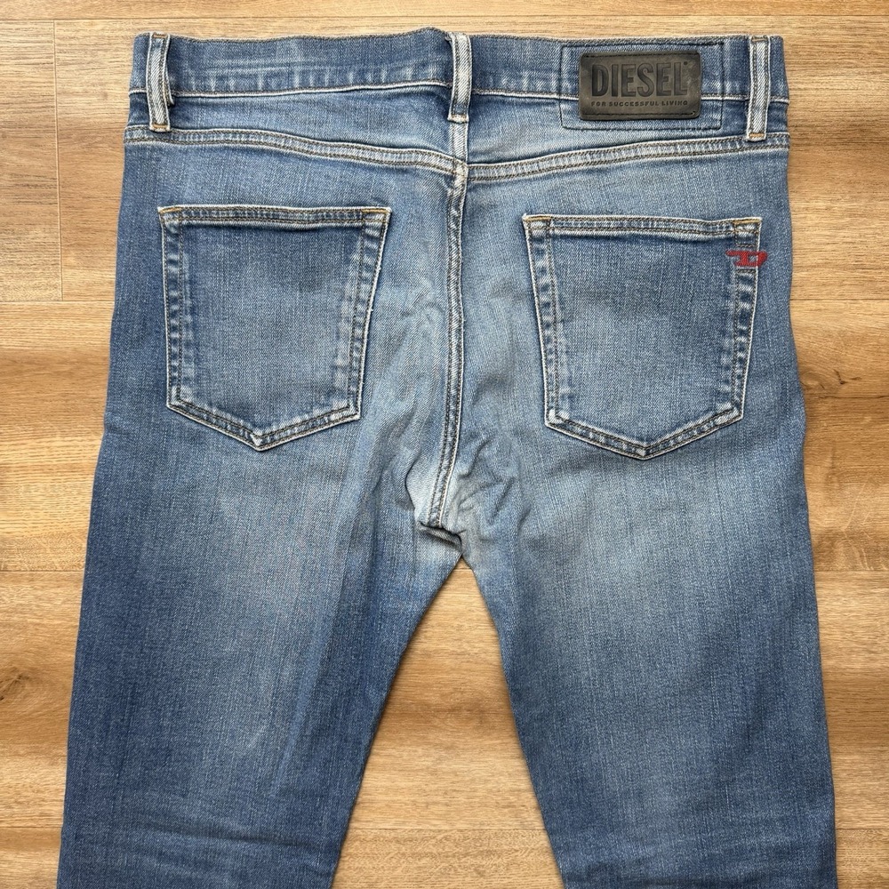 Diesel D-Strukt Jeans Men 32x34 Blue Slim Fit Stretch Italian Design Faded 009HN - Picture 4 of 15